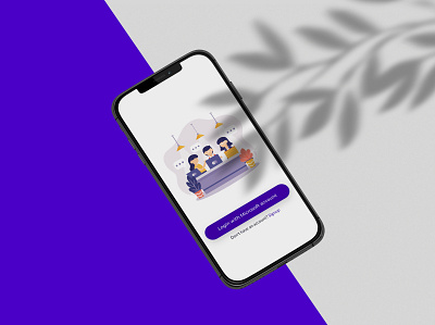 Login page for a mobile app app design graphic design illustration minimal ui
