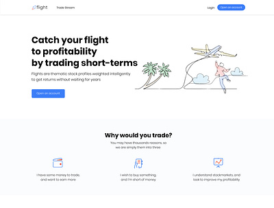 flight clean design graphic design illustration minimal sketch ui web website