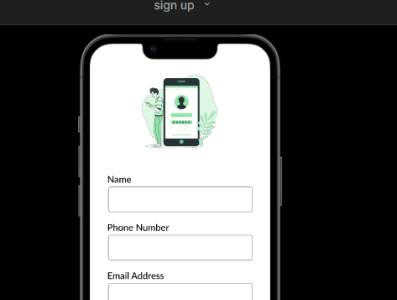 signup page mobile design ui