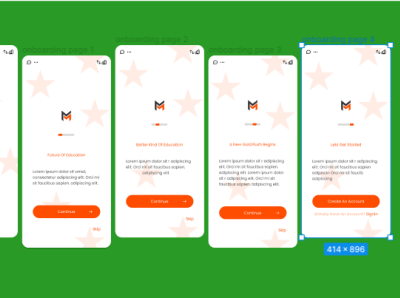 onboarding screen ui app branding design figma graphic design illustration logo onboarding product designer screens typography ui ux vector