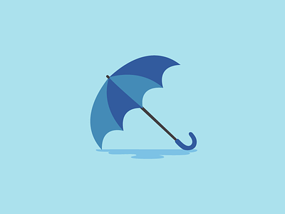 Umbrella blue illustration rain umbrella