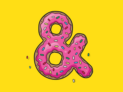 Ampersand Donut donut fun illustration