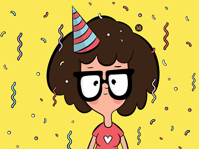 Birthday Card Illustration birthday card glasses illustration
