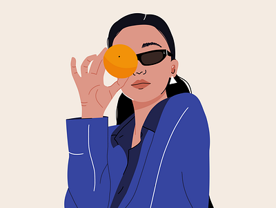 When live gives you oranges illustration oranges portrait woman