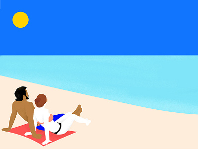 Cancun beach cancun holiday illustration minimal sea sun