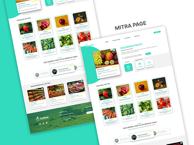 Mitra Page Web Application FreshFood aestetic app branding building design graphic design illustration logo minimalist nature ui vector web webdesign