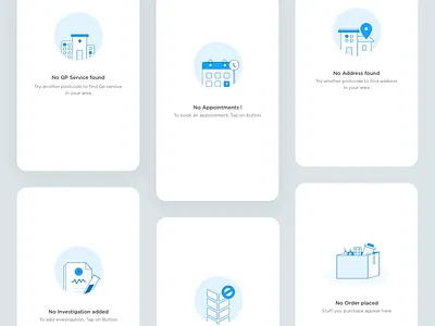 Empty state series#2 24designstudio book appointment emptystate illustration ios mobile onboarding online doctor ui ux walkthrough