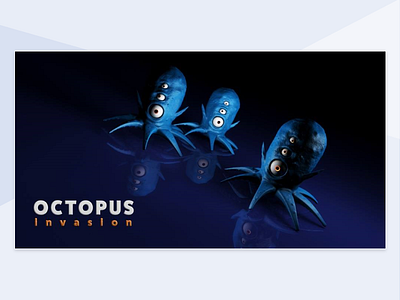 octopus invasion aliens character cinema 4d illustration modeling octopus