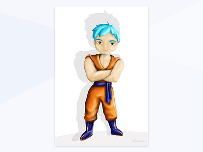 dragon ball super anime boy character color dragon ball super illustration painting photoshop