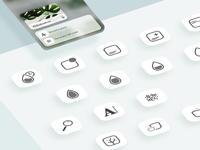 Garden Iconography affinitydesigner design garden gray icon illustration logo minimal ui vector