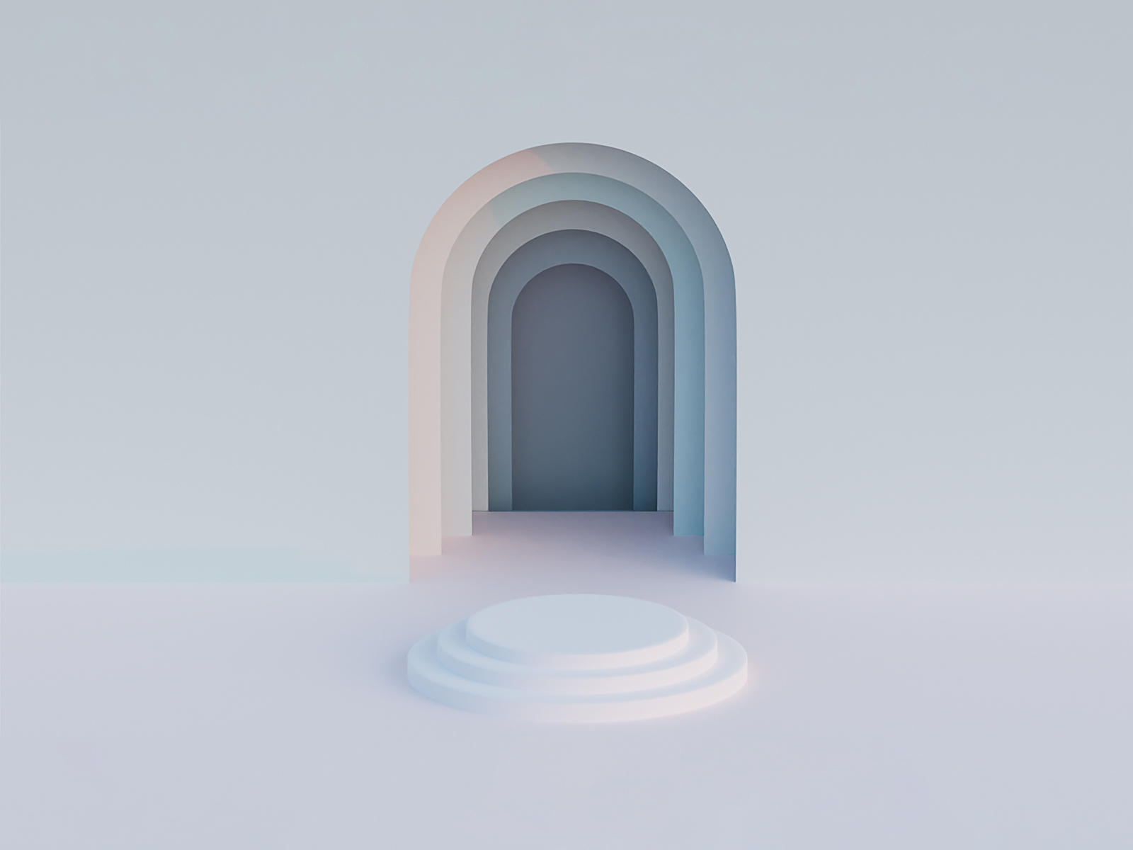 3D Visual Minimalistic Tunnel by Antipolygon on Dribbble