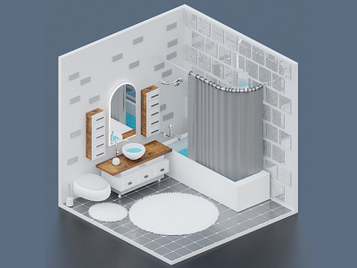 Isometric Bathroom in 3D ANTIPOLYGON 3d 3d bathroom 3d blender 3d render 3d render bathroom 3d render cycle 4k wallpaper 4k wallpaper 3d antipolygon antipolygon tutorial antipolygon youtube design bathroom design white bathroom isometric bathroom isometric design white bathroom