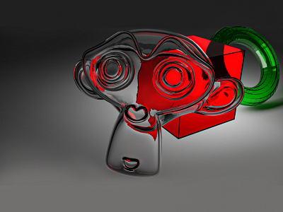Monkey in Glass Shader Antipolygon wallpapers 3d