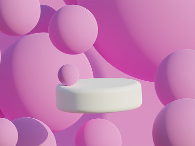 Pink Podium Render in Blender @antipolygon antipolygon