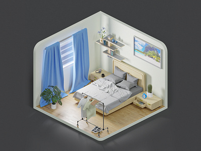 Isometric Room Design @antipolygon pinterest design