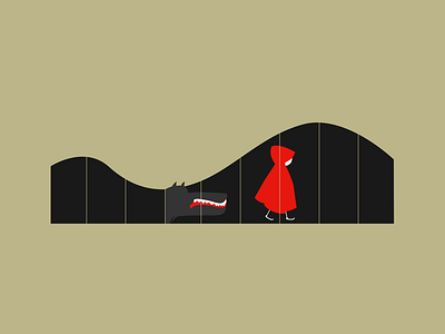 Little Red Riding Hood - A Game of Hide and Seek character debut design illustration minimal minimalist