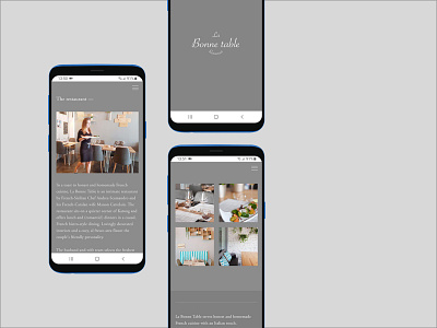 La Bonne Table French Restaurant clean grey minimal responsive restaurant squarespace website