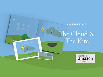 The Cloud and The Kite — Children's Book bullying children book children book illustration clean cloud flat design illustration kite