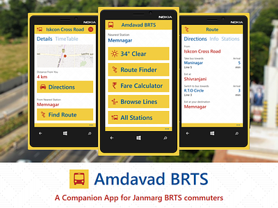 Amdavad BRTS for Windows Phone ahmedabad amdavad app brts janmarg windows phone