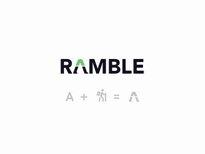 logo ramble branding chart design hike hiking logo logo design logotype mountain ramble