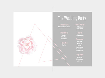 The Wedding Party design geometric illustrator layout lettering love type typography