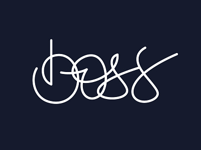 Boss boss lettering monoline type typography vector