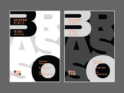 Brasso 30 Posters Continued... birthday design layout logo mockup party poster posters print type typography