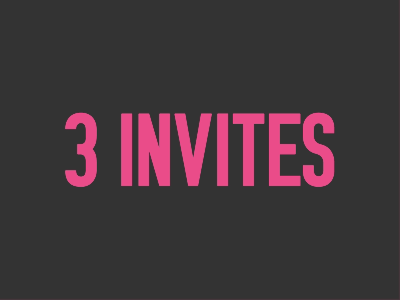 3 Dribbble Invites 3 after animation design dribbble effects graphics invite invites motion motion graphics type