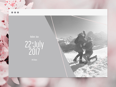 Daily UI 003 003 couple dailyui desktop geometric interface landing marriage page ux web wedding