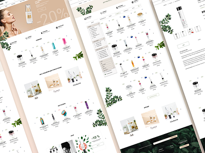 Website online store-Cosmetics site design graphic design illustration online store ui ux web design