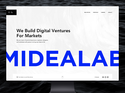 Home Page For Midealab Website branding clean design home main minimal type typography ui ux web website