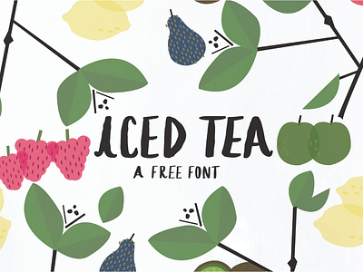 Iced Tea design display download font free fruit iced lettering summer tea type typeface