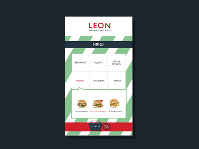 App design for Leon app design food graphic healthy interface leon stripes ui ux
