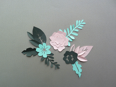 Paper Procrastination cut design floral flowers handmade illustration leaf leaves paper papercut pretty spring