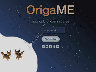 The foxes have landed ;D animals cosmos dailyui003 foxes landingpage origami planets ui