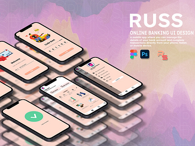 Online Banking UI Mockup figma mobile app ui