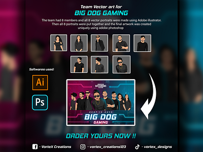 Big Dog Team Vector Art branding design graphic design illustration logo vector