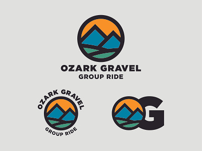 Ozark Gravel bicycle biking cycling gravel logo logo design logotype outdoors thick lines