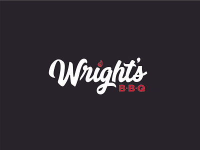 Wright's BBQ barbeque bbq branding idenity logo type