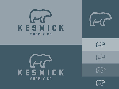 Keswick Bear bear branding camping fishing hiking hunting identity logo logotype supply