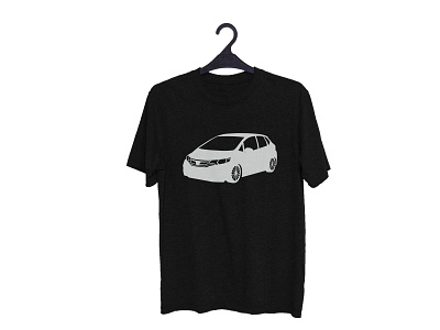 Custom design black t-shirt apparel branding graphic design mockup shirt