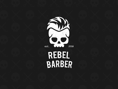 Rebel Barber barber skull skeleton death barbershop hair haircut head identity razor rebel shavette southpaw