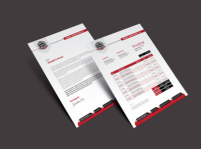 Letterhead and invoice design adobe indesign agenda document corporate dumpster company dumpster flyer flyer design graphic design print design