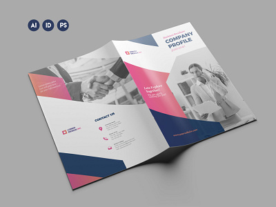 Company Profile brochure template design adobe indesign agenda document booklet brochure corporate design graphic design handout illustration logo print design