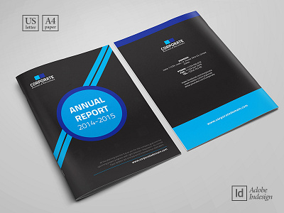 Clean Annual Report Template agenda document annual report annual review brochure corporate news monthly news newsletter