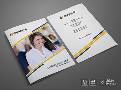 Educational & Corporate Brochure Template business consulting corporate creative eductaion email marketing handout marketing tri fold brochure university web design