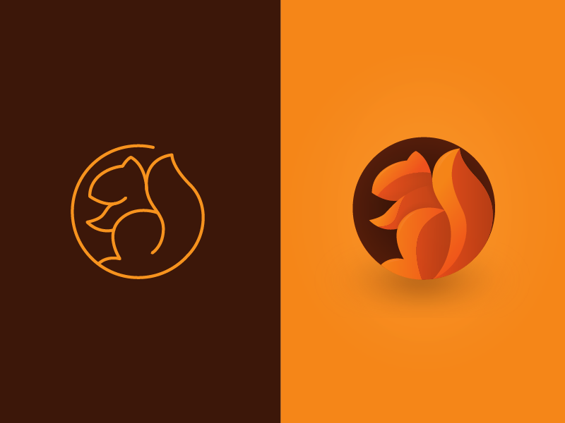 Squirrel Logo by Lupe Design on Dribbble