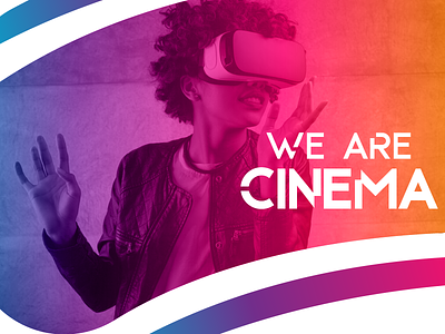 We Are Cinema - Virtual Reality cinema gradient logo reality typography virtual vr