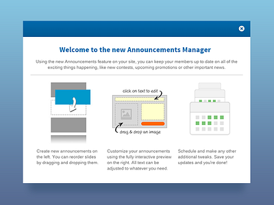 Announcements Onboarding