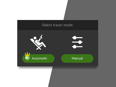 Auto Tracer Selection interaction mobile modal popup premium ui ux